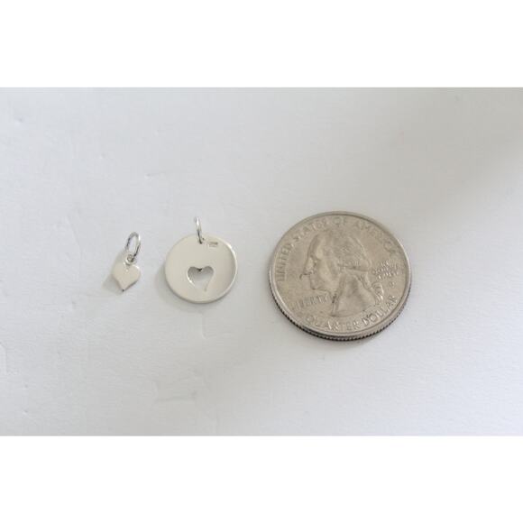 Sterling Silver Mother Daughter Heart Charm, Mother Daughter Charm Set - Picture 3 of 7